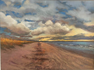 Margaret Evans 'Clouds Gathering West Sands'