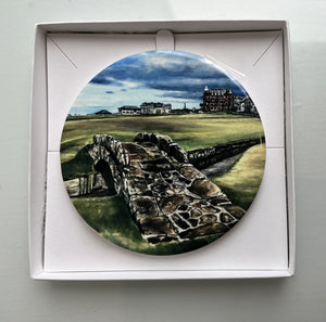 Catriona MacEachen, 'Rain Clouds Lift, The Swilcan Bridge' Coaster