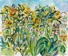 Clare Arbuthnott 'Sunflowers in the Allotment'