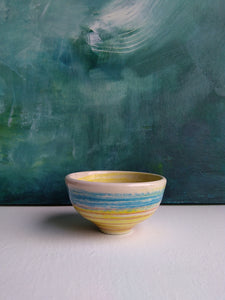 Leonie MacMillan 'Little Stripy Bowl' (Yellow, Turquoise, Red)
