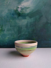 Leonie MacMillan 'Little Stripy Bowl' (Red, Teal, Grey)