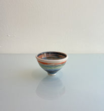 Leonie MacMillan 'Little Stripy Bowl' (Teal, Light Blue, Orange)