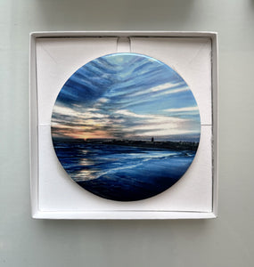 Catriona MacEachen, 'Sunrise from West Sands, St Andrews' Coaster