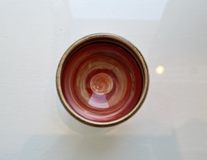 Leonie MacMillan 'Little Stripy Bowl' (Crimson and Brown)