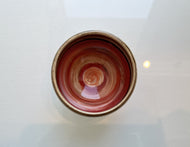 Leonie MacMillan 'Little Stripy Bowl' (Crimson and Brown)