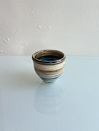 Leonie Macmillan 'Stripy Egg Cup' (Blue and Black)