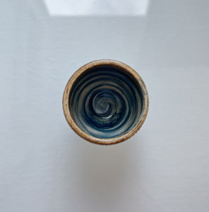 Leonie Macmillan 'Stripy Egg Cup' (Blue and Brown)