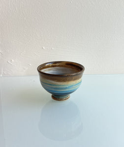 Leonie Macmillan 'Little Stripy Bowl' (Blue and Brown)