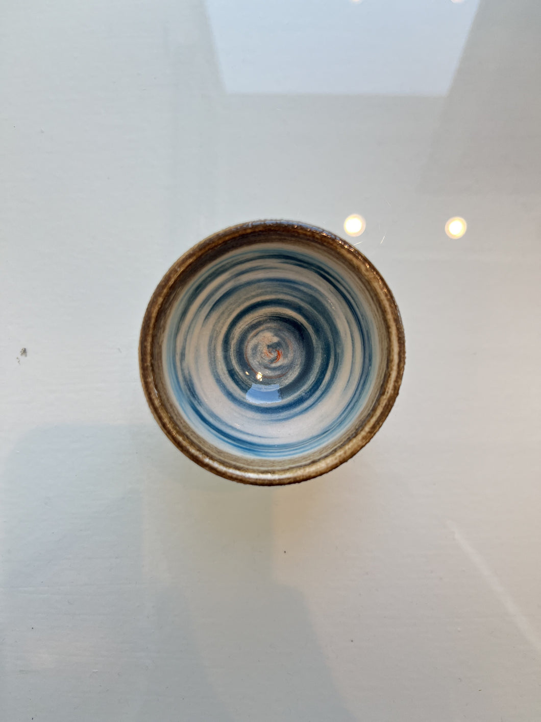 Leonie Macmillan 'Little Stripy Bowl' (Blue, Cream and Brown)