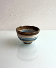 Leonie Macmillan 'Little Stripy Bowl' (Blue, Cream and Brown)