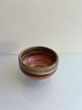 Leonie MacMillan 'Little Stripy Bowl' (Crimson and Brown)