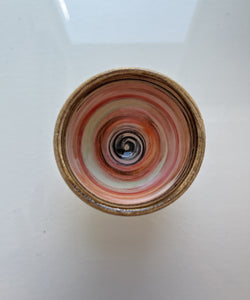 Leonie Macmillan 'Little Stripy Bowl' (Pink, Orange and Brown)