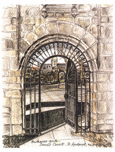 Frank Sproson 'Entrance Gate, Deans Court, St. Andrews'